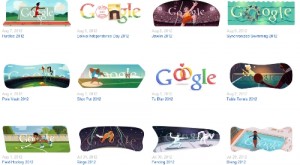 Google Doodle para las Olimpiadas de Londres 2012 / Foto: Captura de pantalla del sitio de Google.