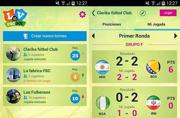 La aplicación gratuita para Android 'Prode Gol Mundial 2014' | Crédito: Google Play.