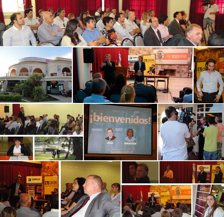 Collage de la conferencia brindada por Juan y Sebastián Turello a la Delegación Punilla del  CPCPI.