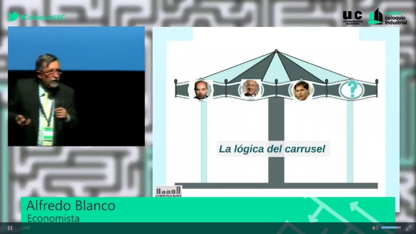 La lógica del carrusel explicada por Alfredo Blanco | Imagen: captura de pantalla del video-streaming del Coloquio UIC.