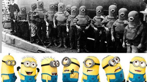 Los Minions imitarían a los niños que los nazis usaban para sus experimentos genéticos. Pero la imagen era falsa | Imagen: lavoz.com.ar