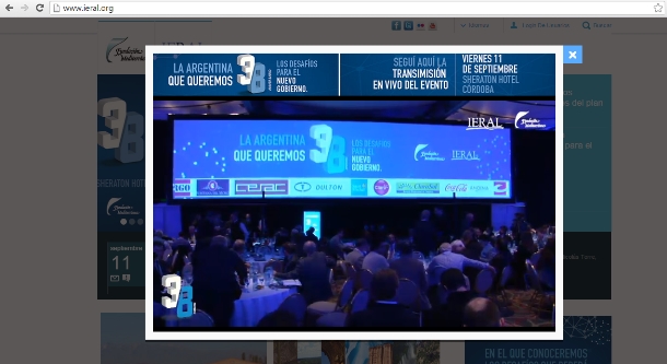 Streaming del 38 aniversario de Fundación Mediterránea | Imagen: captura de pantalla de ieral.org