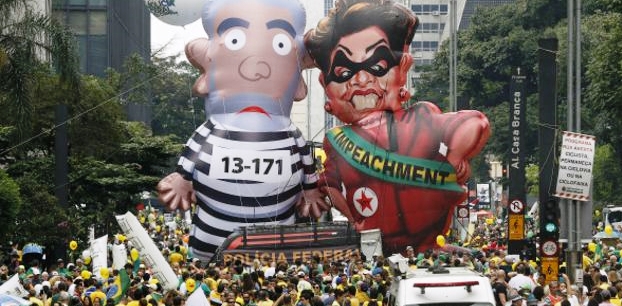 Las multitudinarias manifestaciones del domingo último cuestionaron a Lula y Dilma | Foto: bbc.com
