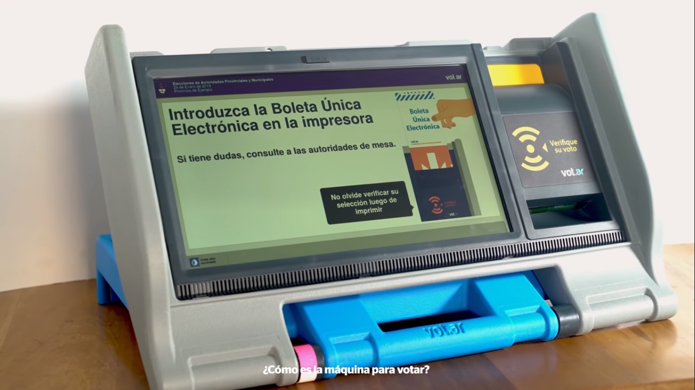 Software y voto electrónico en las elecciones 2019 de Córdoba | Imagen: captura de Youtube (Justicia Córdoba).