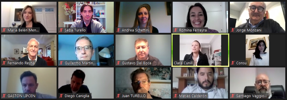 Algunos participantes de la charla virtual entre la Fundación Córdoba Mejora y periodistas.
