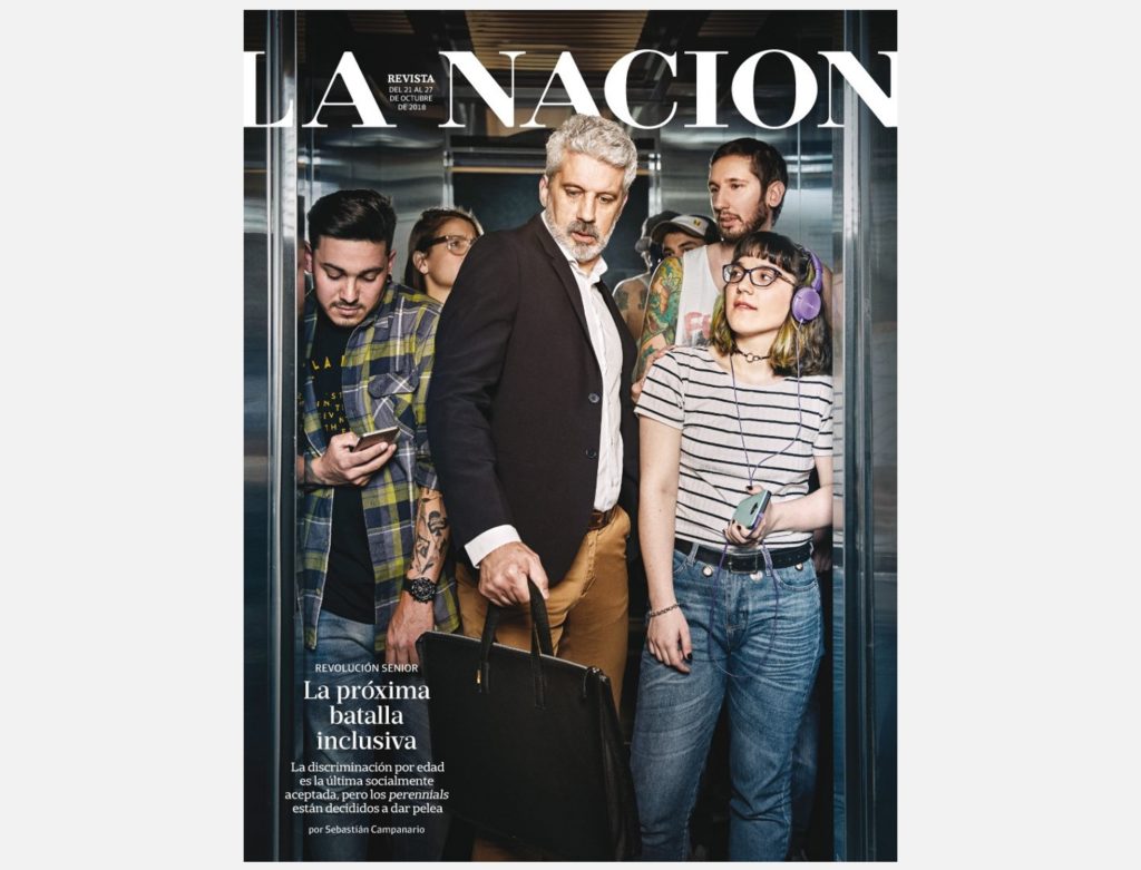 Revolución senior. La discriminación por edad reflejada en una tapa de la revista La Nación.