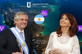 Predicciones Argentina 2022-2023: ¿se separan los Fernández? | Ilustración: Los Turello en base a Google Images, Nasa y Casa Rosada.