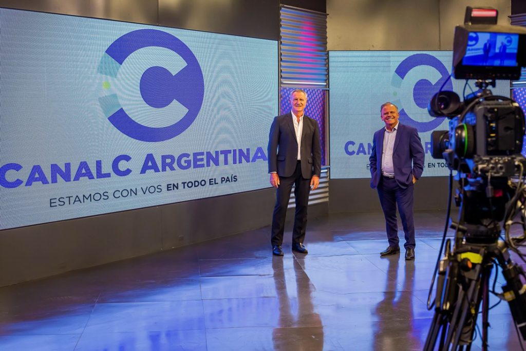 José Aiassa y Luis Schenone, presidente y vicepresidente de Canal C, respectivamente.