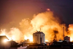 La respuesta de Israel a Hamas en Gaza, 9 de octubre de 2023 | Foto: Mohammed Abed para AFP.